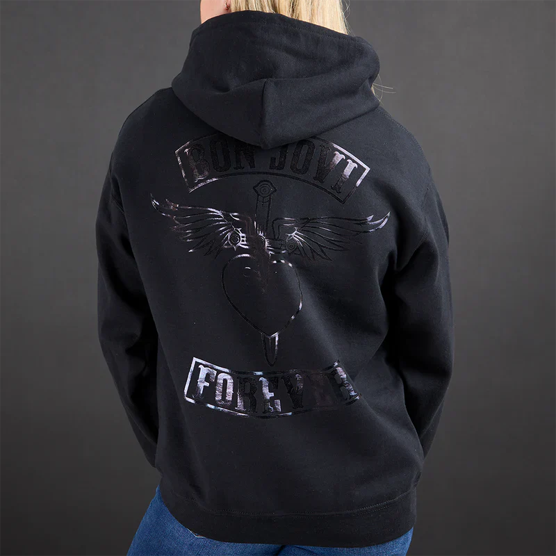 Black On Black Patch Hoodie - Image 3
