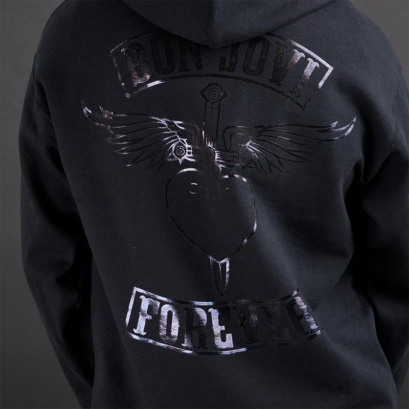 Black On Black Patch Hoodie - Image 4