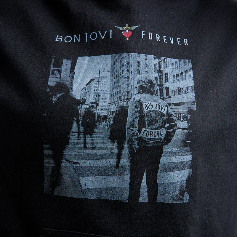 Bon Jovi Forever Hoodie in Black - Image 3