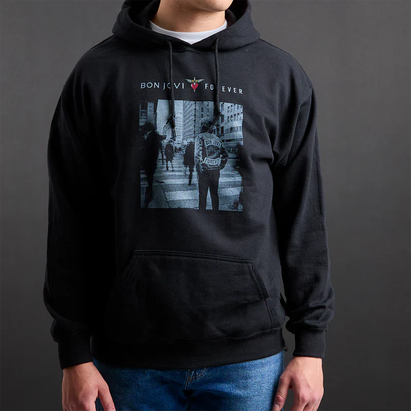 Bon Jovi Forever Hoodie in Black - Image 5