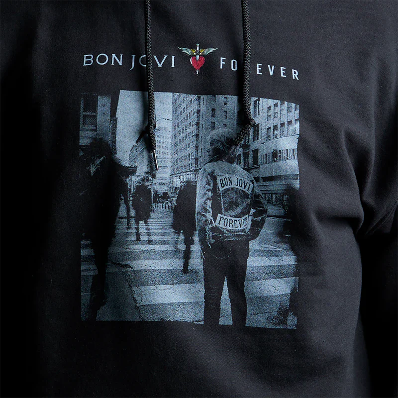 Bon Jovi Forever Hoodie in Black - Image 6
