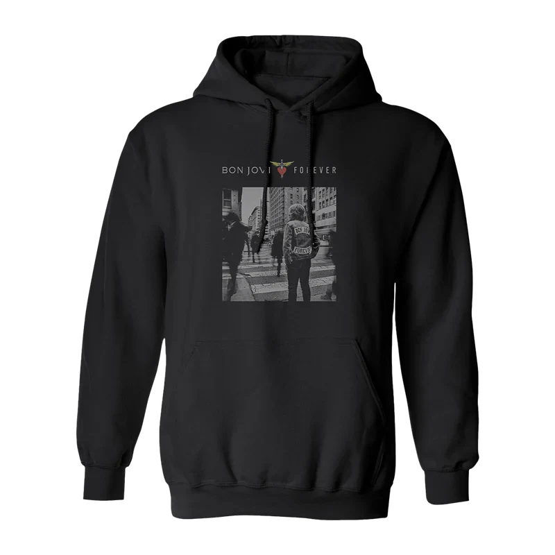 Bon Jovi Forever Hoodie in Black - Image 7