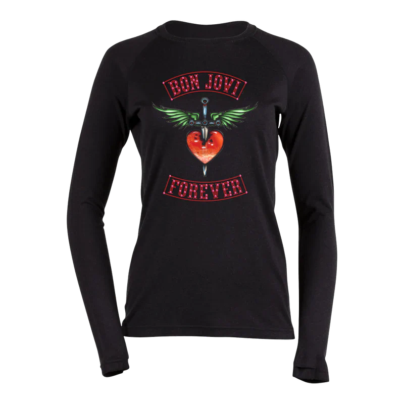 Glass Heart & Dagger Patch Thermal Top - Image 3